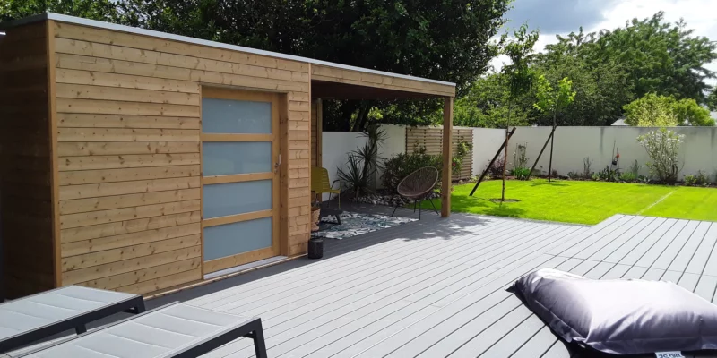 abri de jardin en bois près d'Angers