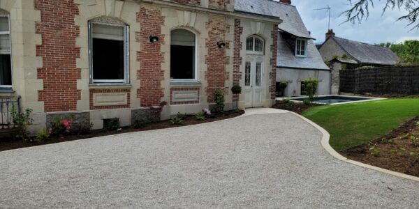 Circulation en gravier drainant